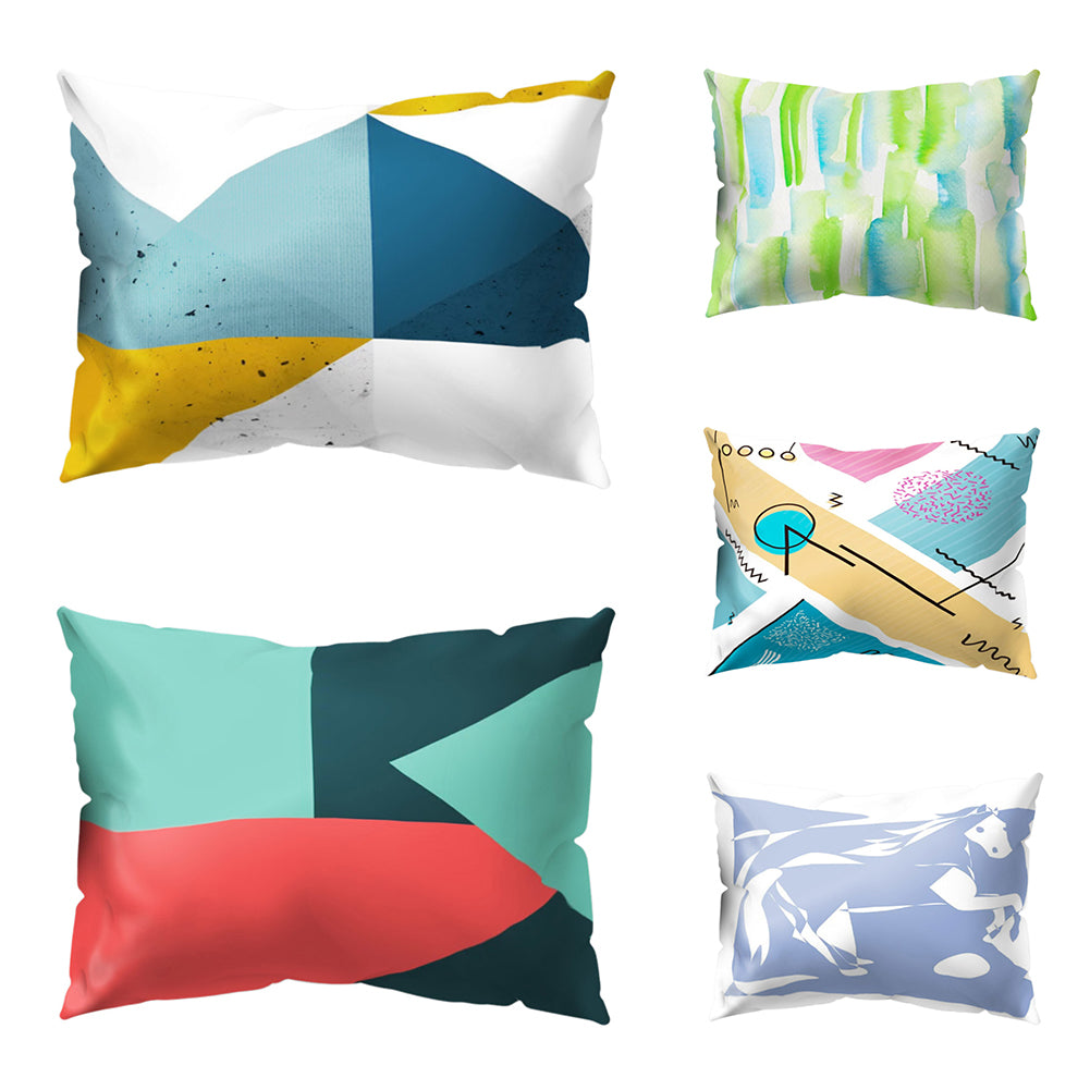 Abstract Color Block Animal Pillow Case Cushion Cover Sofa Bed Car Office Decor