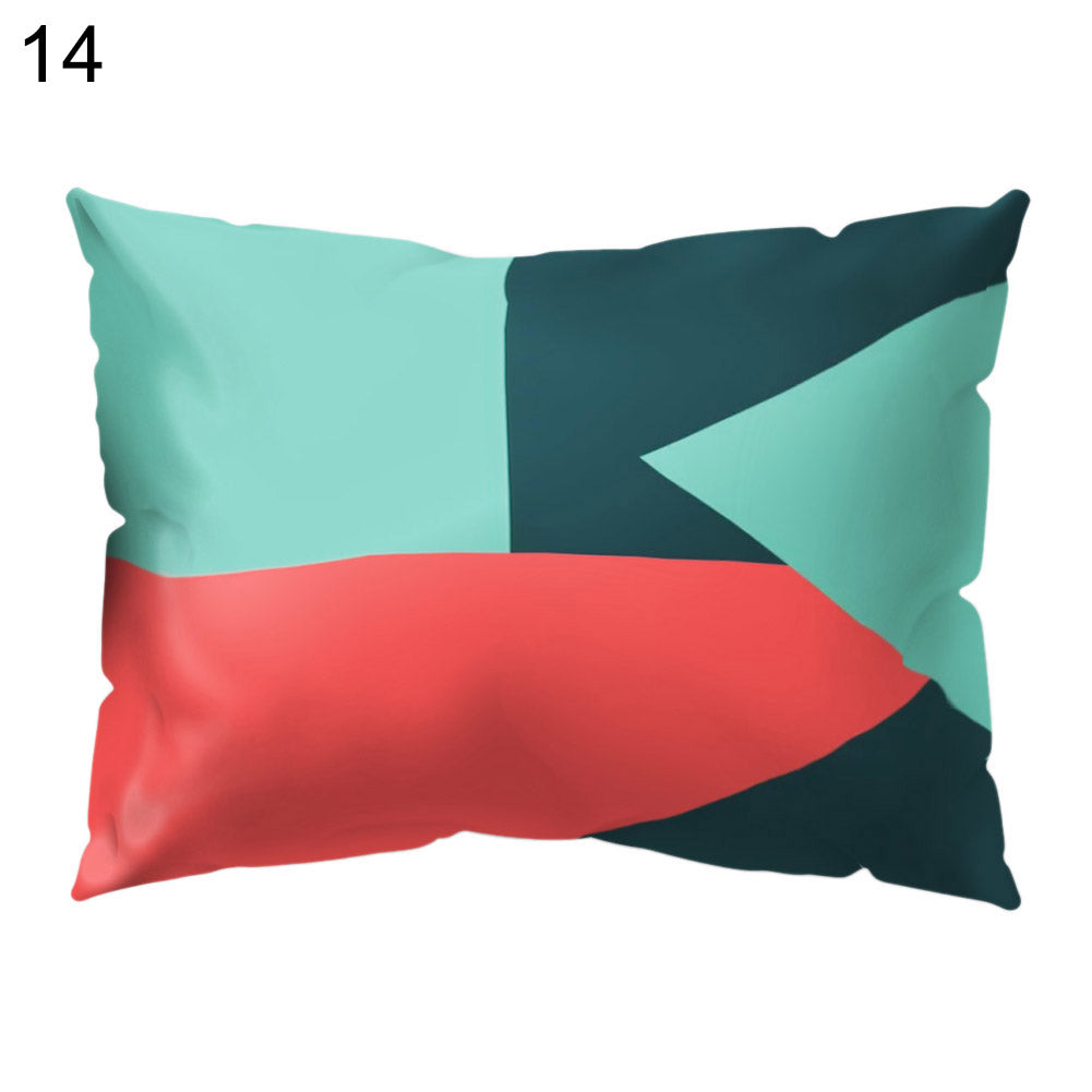 Abstract Color Block Animal Pillow Case Cushion Cover Sofa Bed Car Office Decor