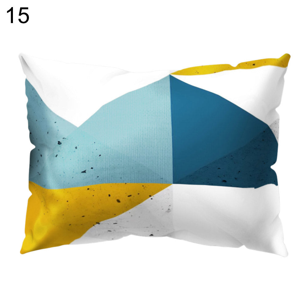 Abstract Color Block Animal Pillow Case Cushion Cover Sofa Bed Car Office Decor