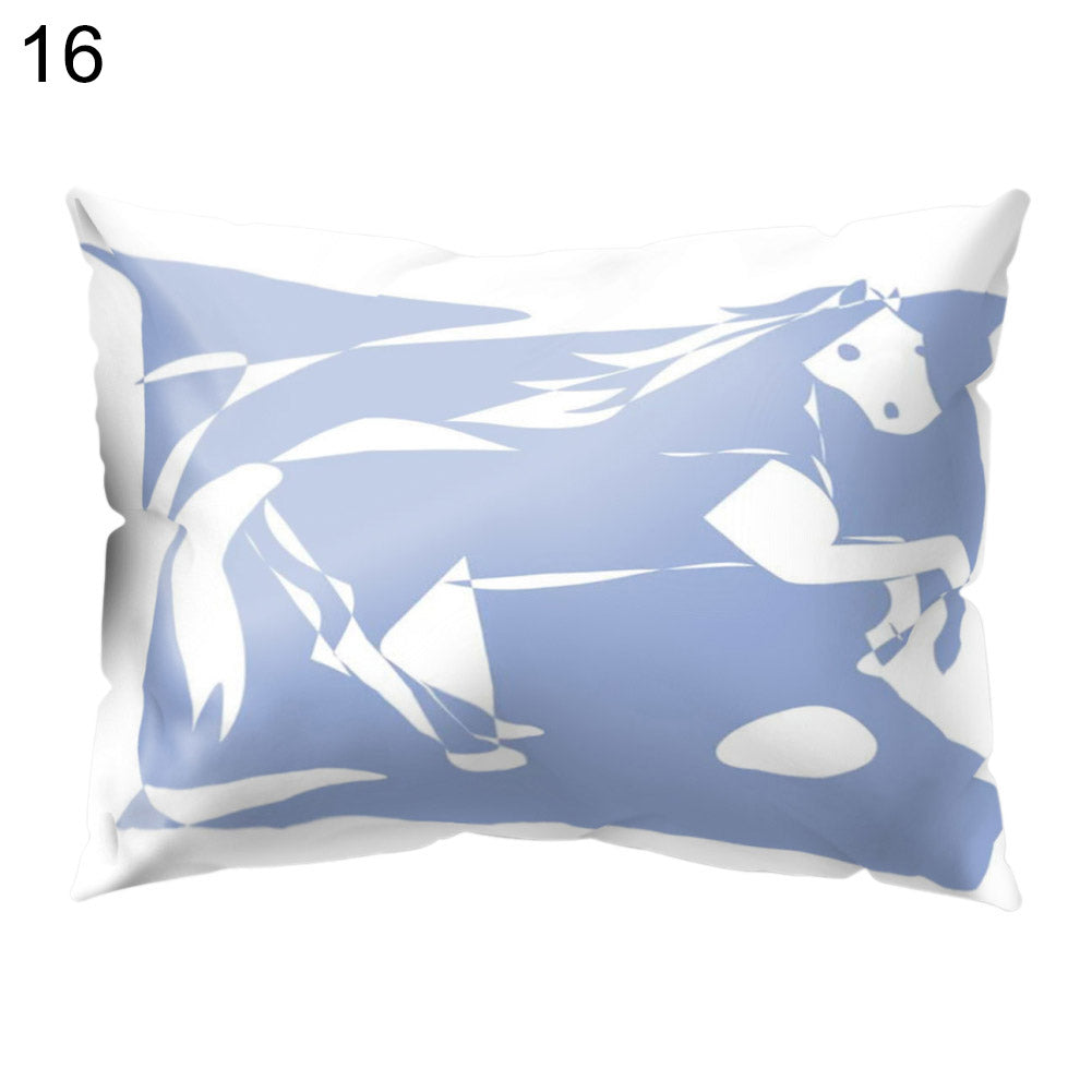 Abstract Color Block Animal Pillow Case Cushion Cover Sofa Bed Car Office Decor