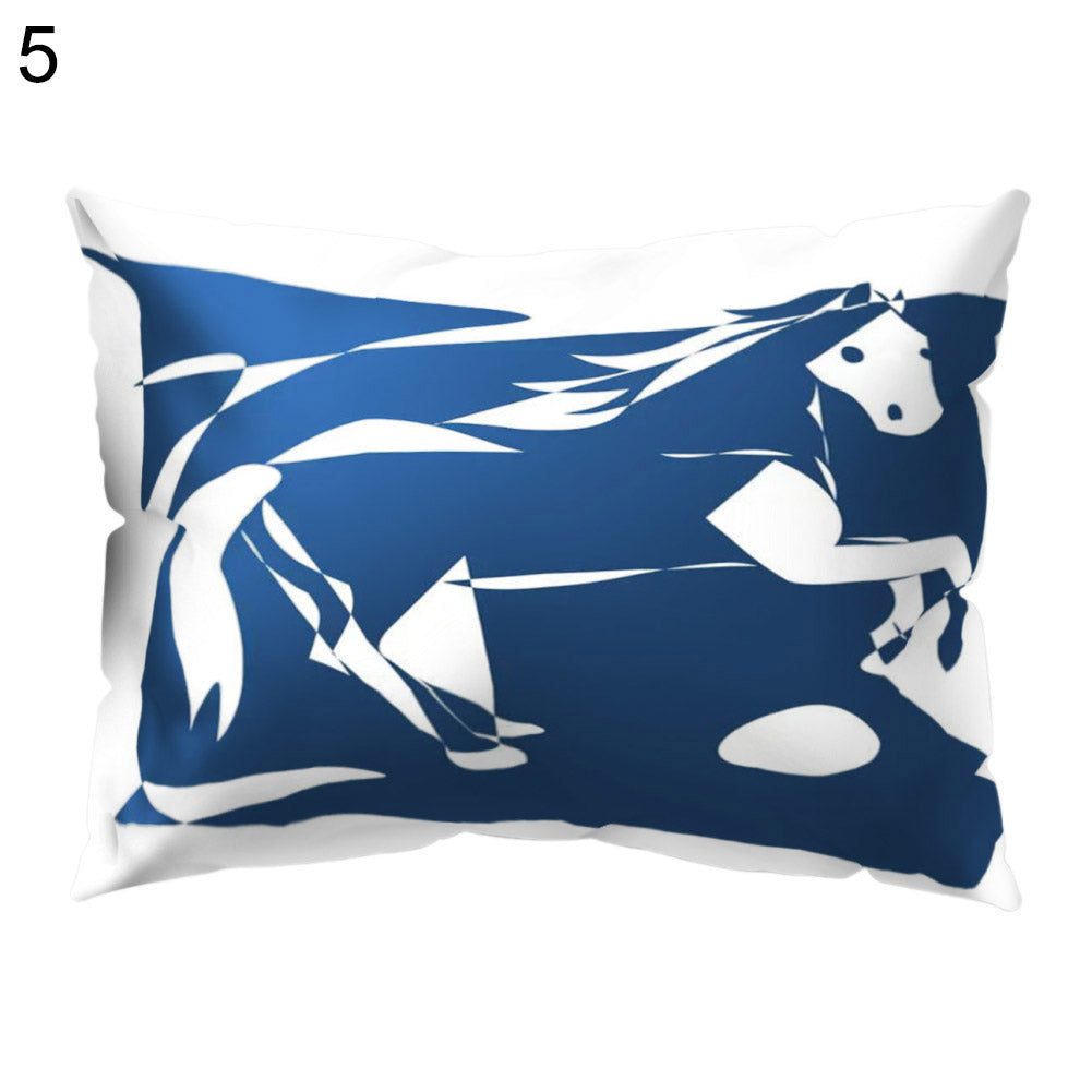 Abstract Color Block Animal Pillow Case Cushion Cover Sofa Bed Car Office Decor
