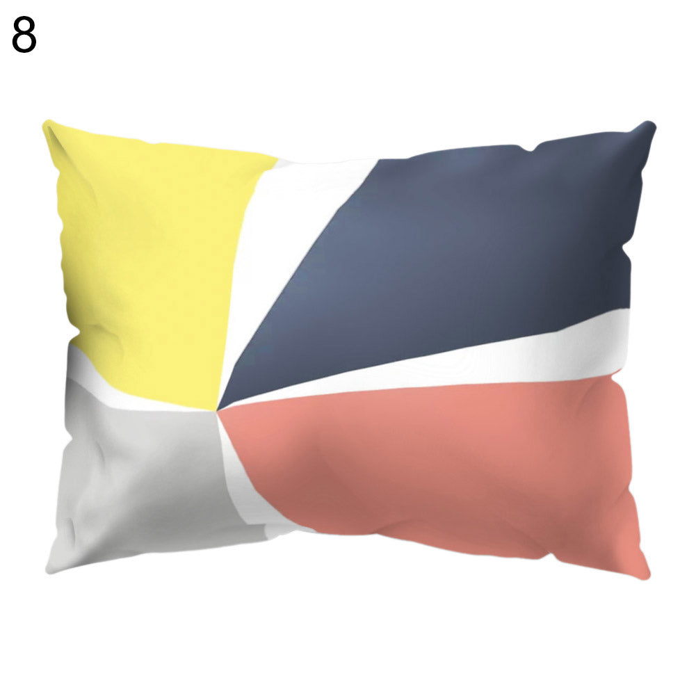 Abstract Color Block Animal Pillow Case Cushion Cover Sofa Bed Car Office Decor