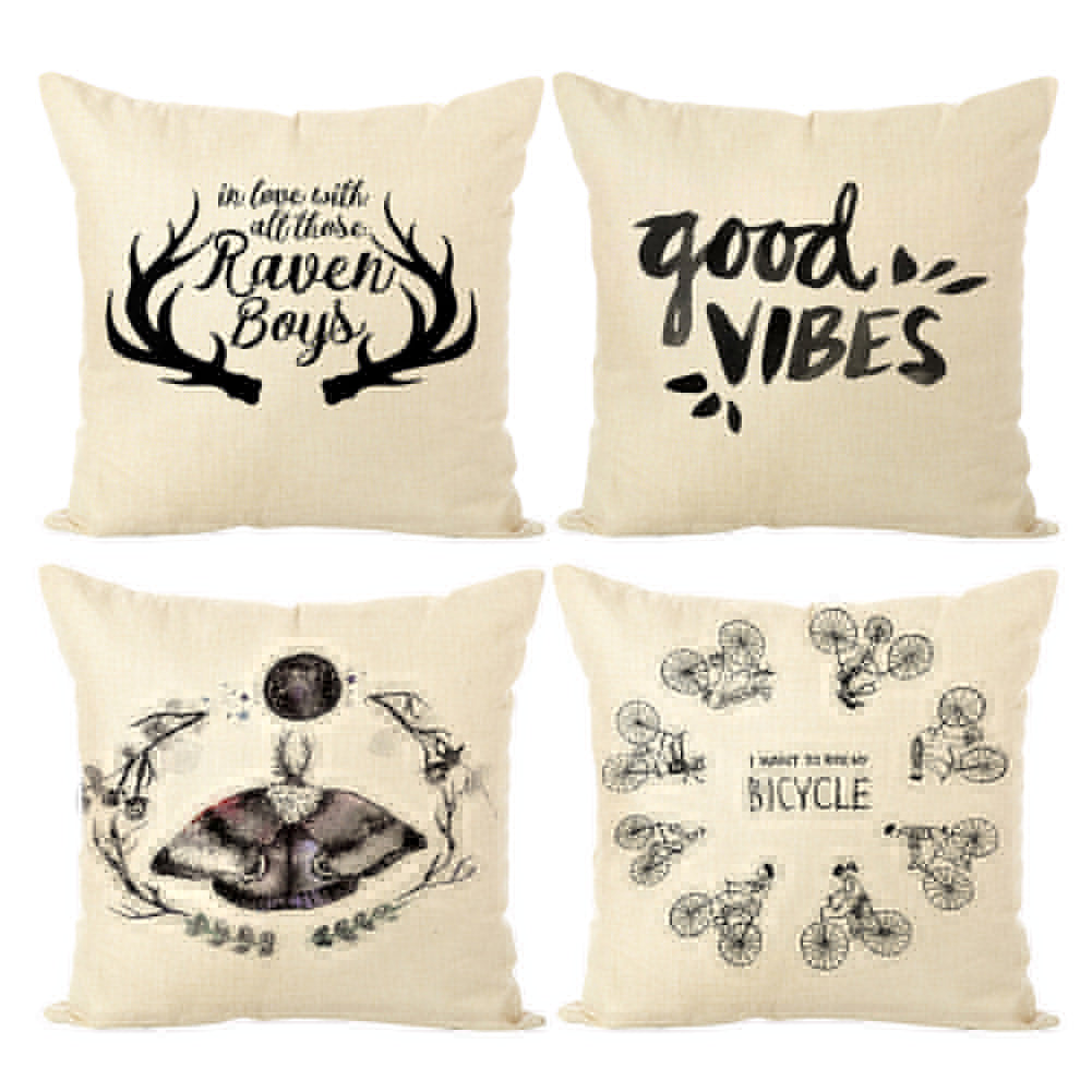 Abstract Pattern Words Pillow Case Cushion Cover Car Home Cafe Sofa Decoration