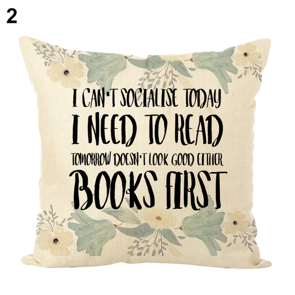 Abstract Pattern Words Pillow Case Cushion Cover Car Home Cafe Sofa Decoration