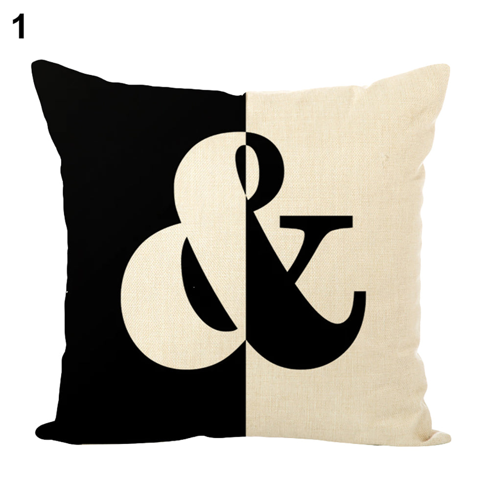 Abstract Pattern Words Pillow Case Cushion Cover Car Home Cafe Sofa Decoration