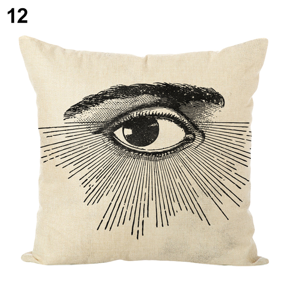 Abstract Pattern Words Pillow Case Cushion Cover Car Home Cafe Sofa Decoration