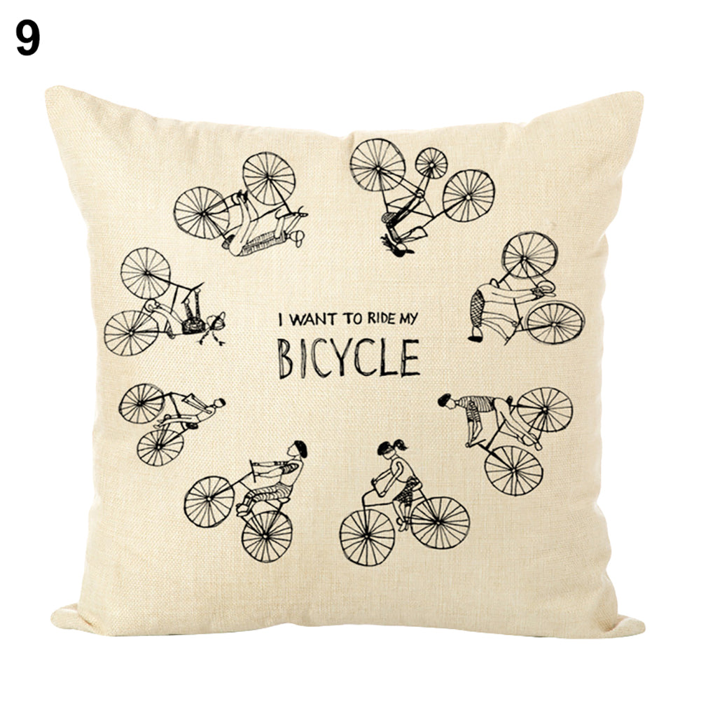 Abstract Pattern Words Pillow Case Cushion Cover Car Home Cafe Sofa Decoration