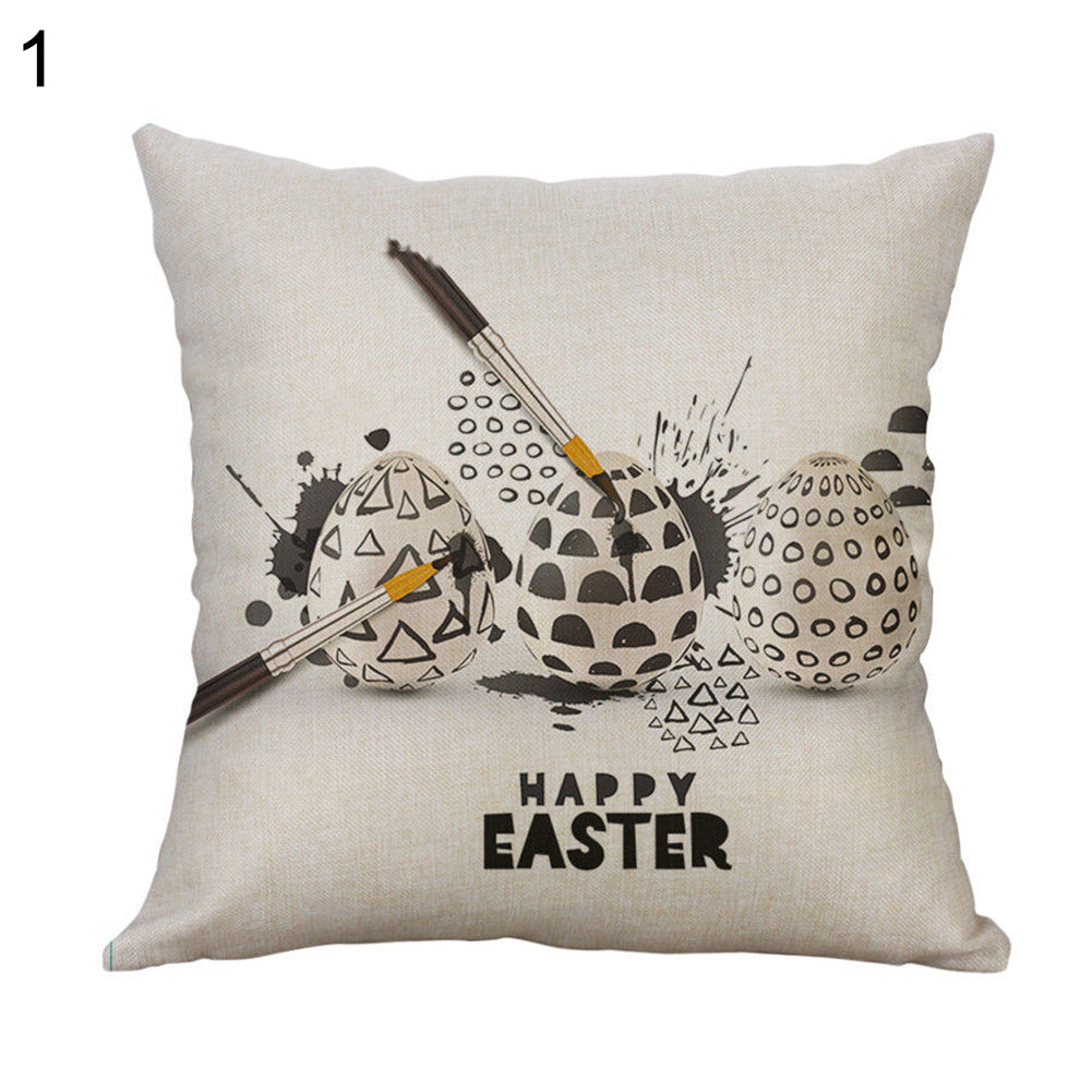 Cartoon Easter Rabbit Pillow Case Sofa Waist Throw Cushion Cover Home Decor
