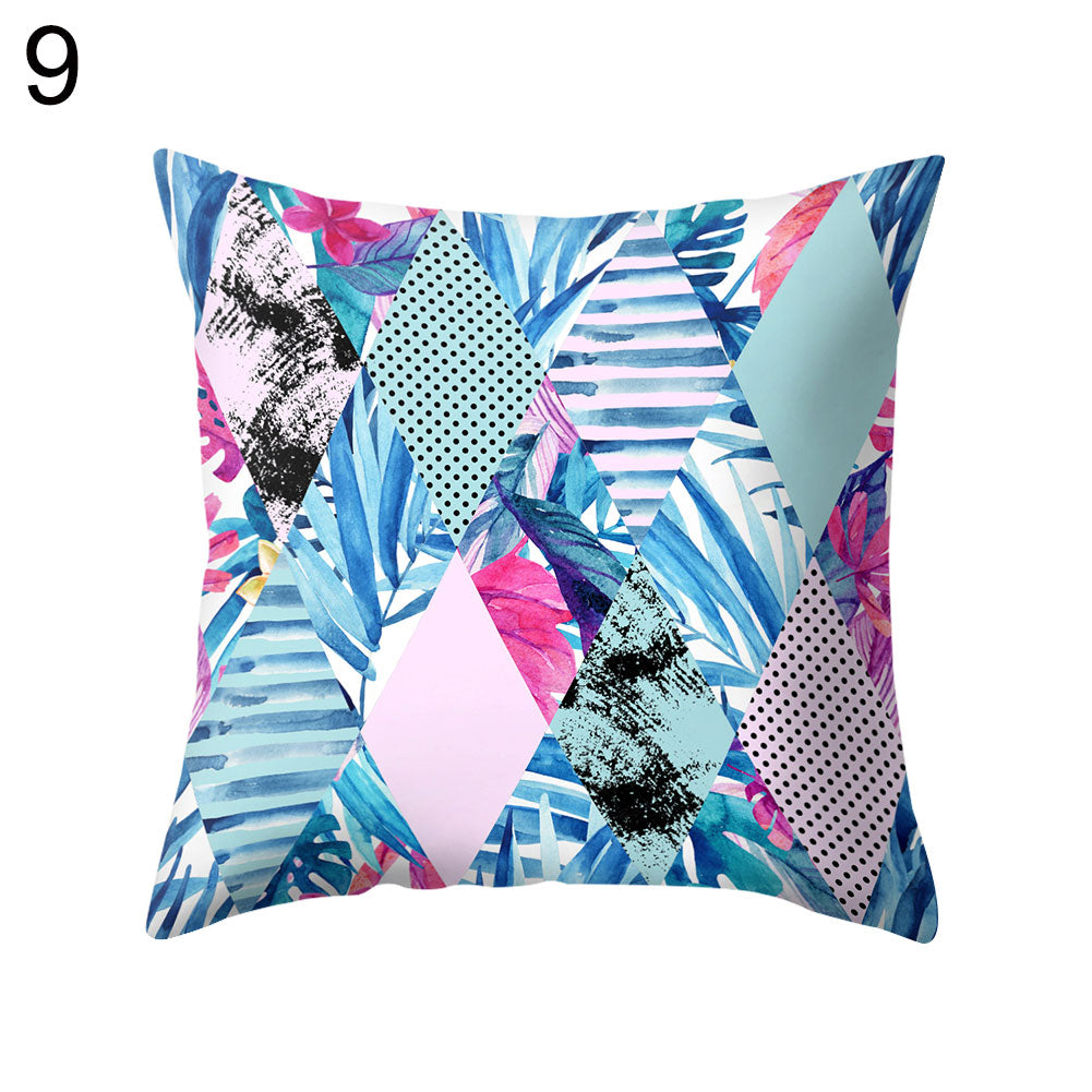 Coconut Tree Wide Leaf Throw Pillow Protector Case Cushion Cover Bedding Article