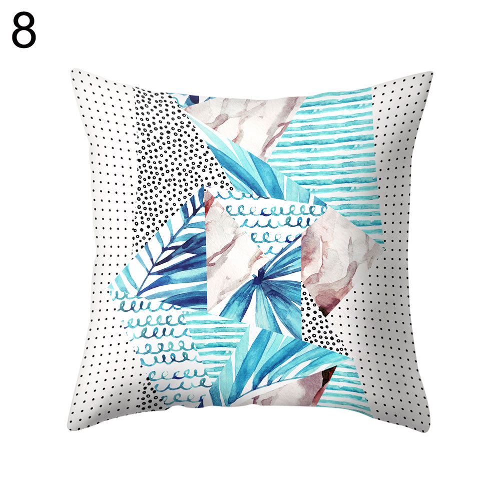 Coconut Tree Wide Leaf Throw Pillow Protector Case Cushion Cover Bedding Article