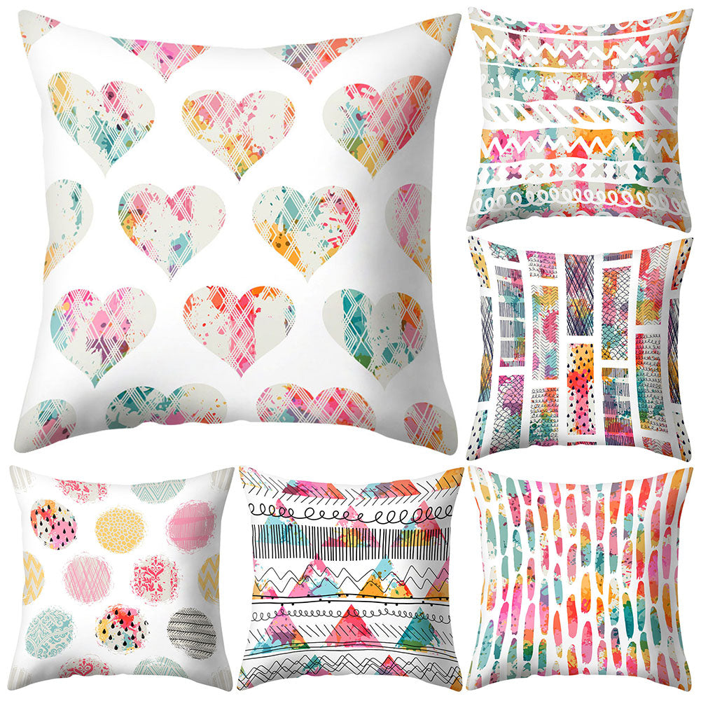 Rhombus Geometric Throw Pillow Protector Case Cushion Cover Sofa Bedding Article