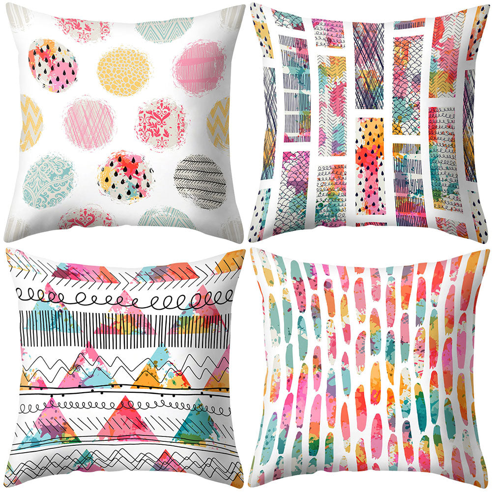 Rhombus Geometric Throw Pillow Protector Case Cushion Cover Sofa Bedding Article