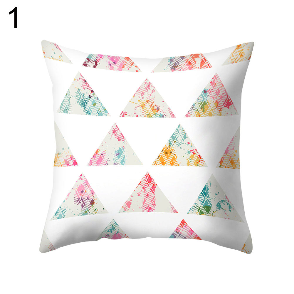 Rhombus Geometric Throw Pillow Protector Case Cushion Cover Sofa Bedding Article