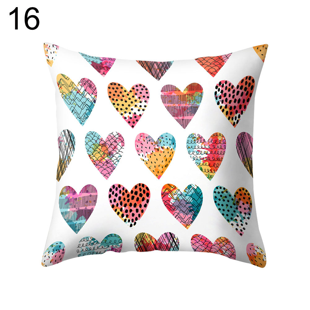 Rhombus Geometric Throw Pillow Protector Case Cushion Cover Sofa Bedding Article