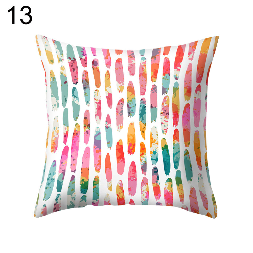 Rhombus Geometric Throw Pillow Protector Case Cushion Cover Sofa Bedding Article