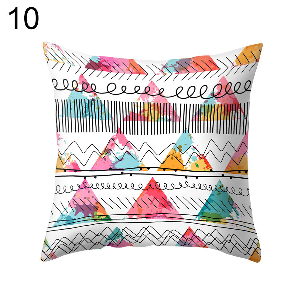 Rhombus Geometric Throw Pillow Protector Case Cushion Cover Sofa Bedding Article
