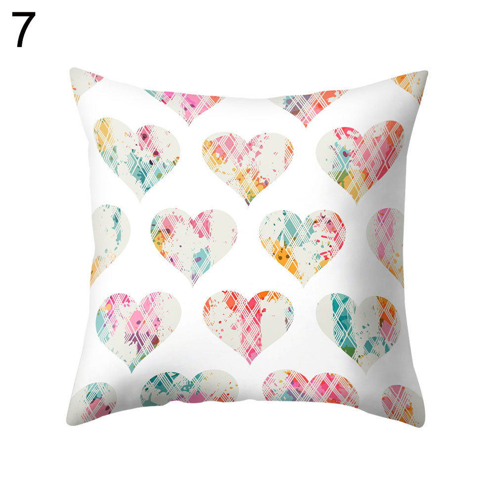 Rhombus Geometric Throw Pillow Protector Case Cushion Cover Sofa Bedding Article