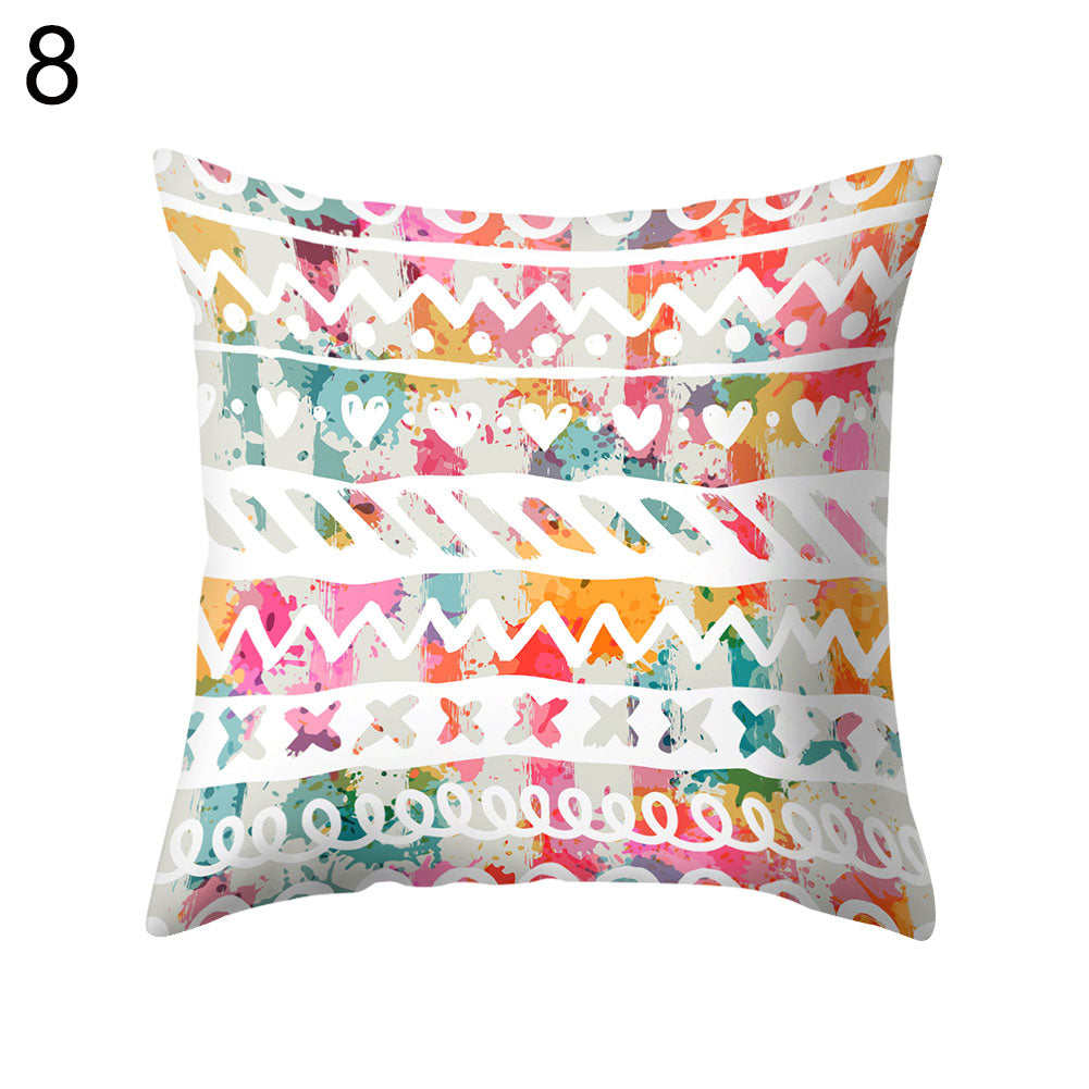 Rhombus Geometric Throw Pillow Protector Case Cushion Cover Sofa Bedding Article