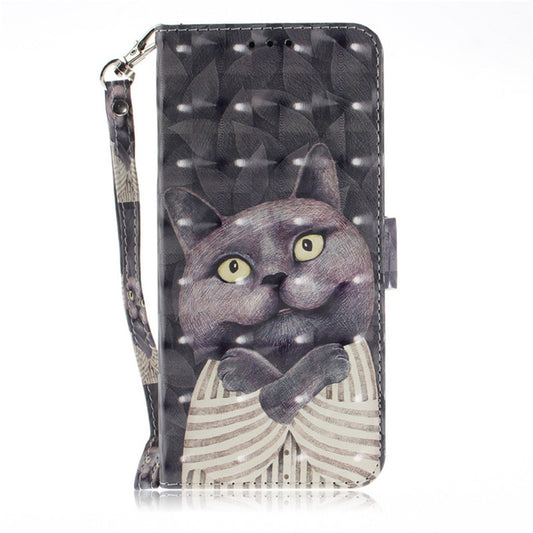 Flip Cover Phone Bags For Motorola Moto G6/Moto G6 Plus Case 3D Painting PU Leather Soft Silicon Wallet Covers Cases Coque