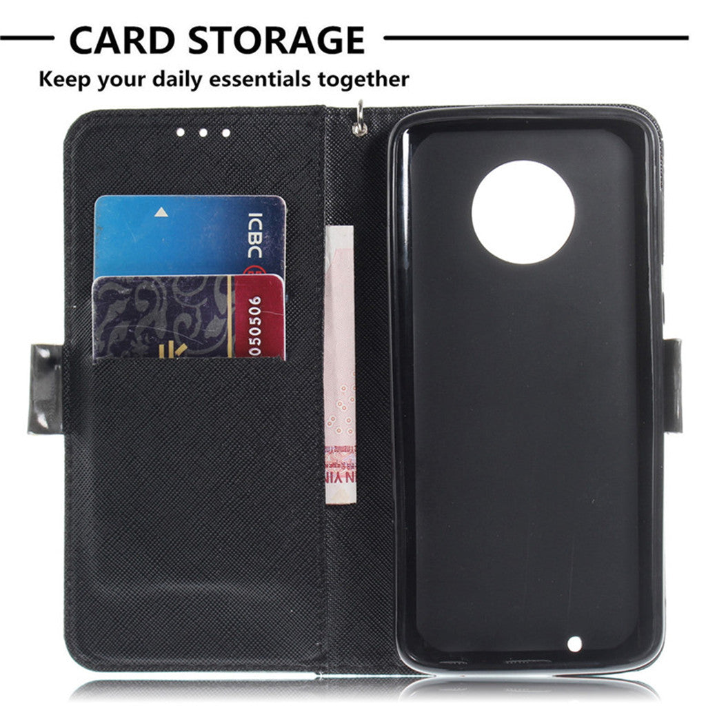 Flip Cover Phone Bags For Motorola Moto G6/Moto G6 Plus Case 3D Painting PU Leather Soft Silicon Wallet Covers Cases Coque