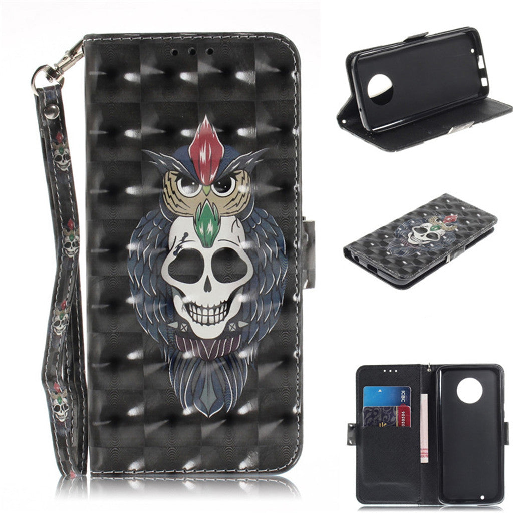 Flip Cover Phone Bags For Motorola Moto G6/Moto G6 Plus Case 3D Painting PU Leather Soft Silicon Wallet Covers Cases Coque
