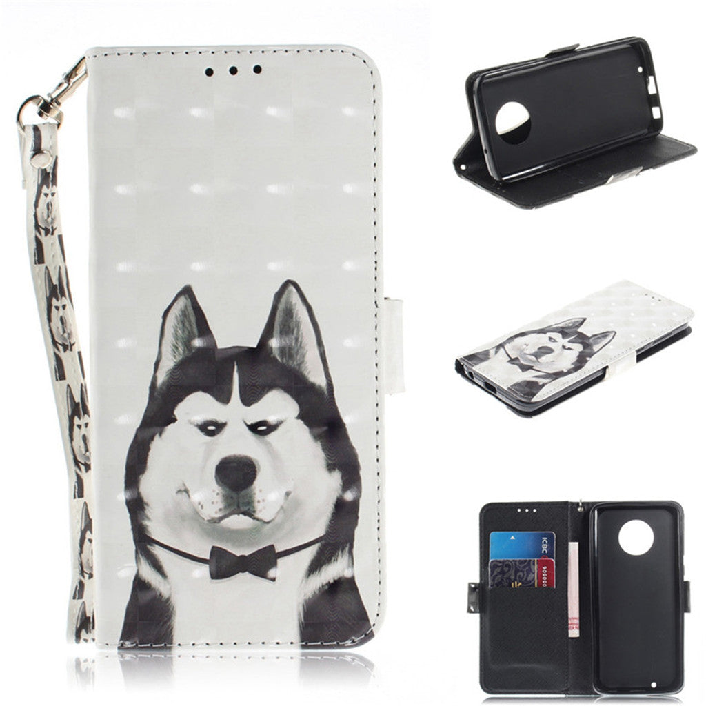 Flip Cover Phone Bags For Motorola Moto G6/Moto G6 Plus Case 3D Painting PU Leather Soft Silicon Wallet Covers Cases Coque