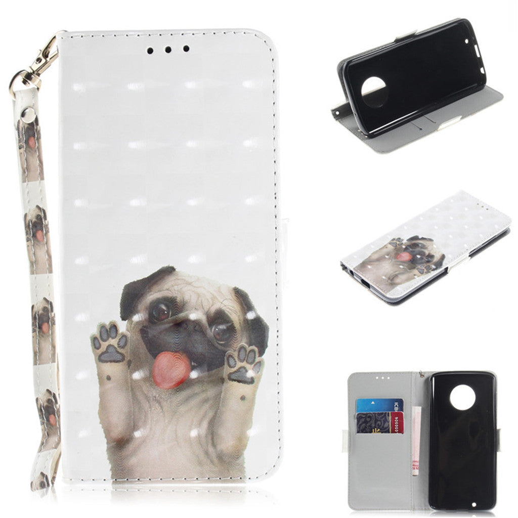 Flip Cover Phone Bags For Motorola Moto G6/Moto G6 Plus Case 3D Painting PU Leather Soft Silicon Wallet Covers Cases Coque