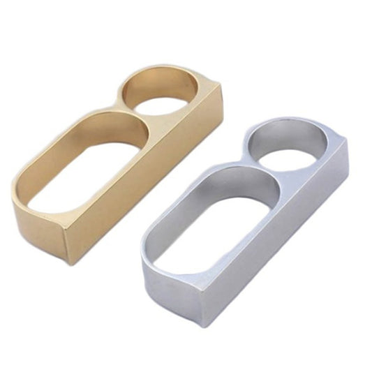 Fashion Two Fingers Knuckle Alloy Punk Wind Exaggeration Ring Jewelry Decor