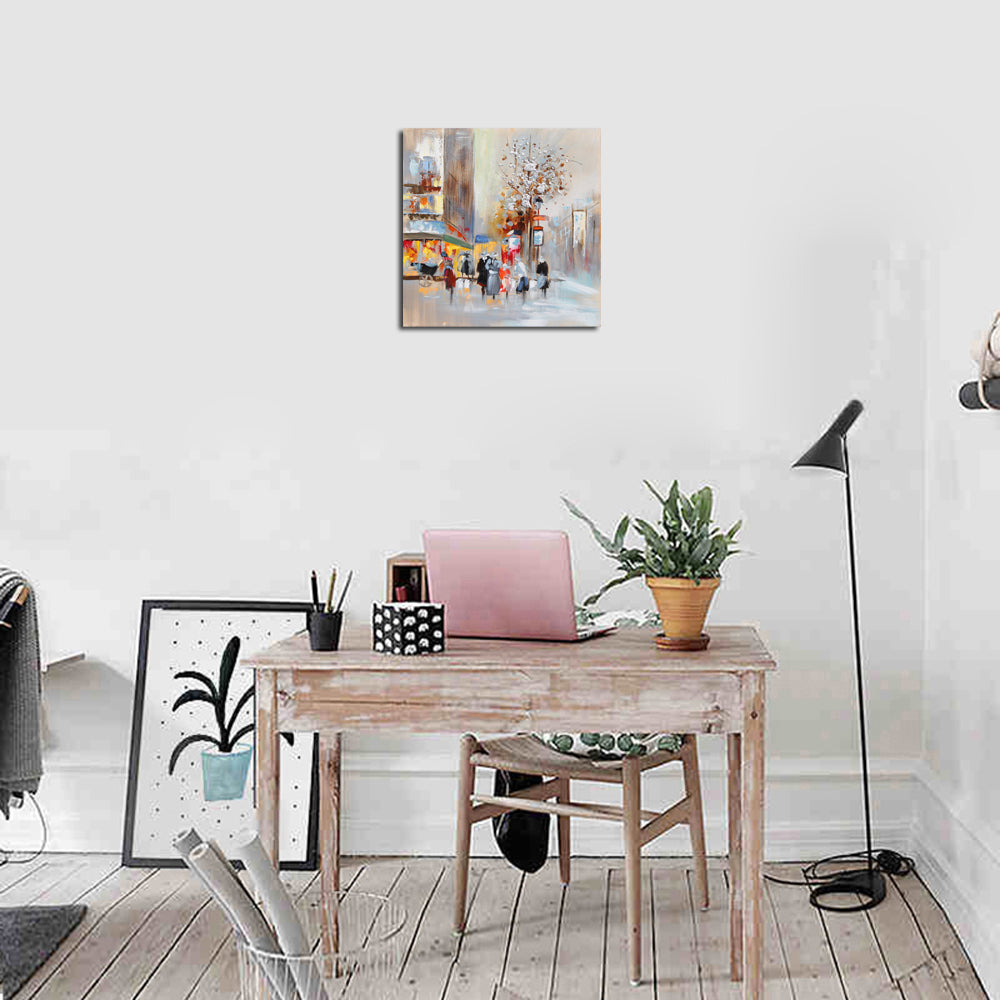 qiaojiahuayuan/91 YHA-200/canvas/Printed picture/the view of the city