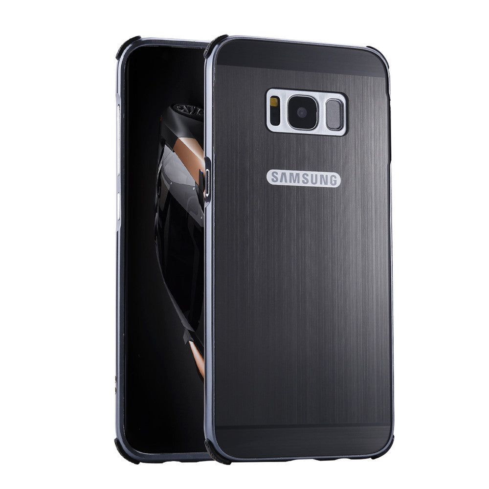 Samsung Galaxy S8 Case Aluminum Bumper+Acrylic Panel Back Glossy Business Cover for Samsung Galaxy S8