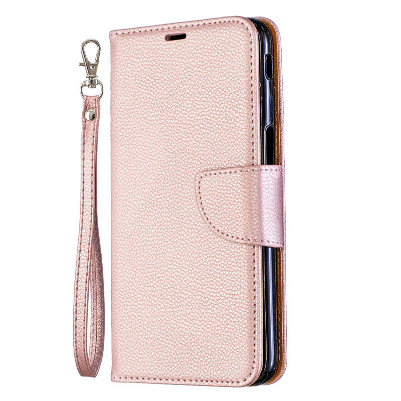Flip Cover Stand Wallet For Samsung Galaxy J6 Plus Case Pure Color Lichee Pattern PU Leather Cases For Samsung Galaxy J6 Prime