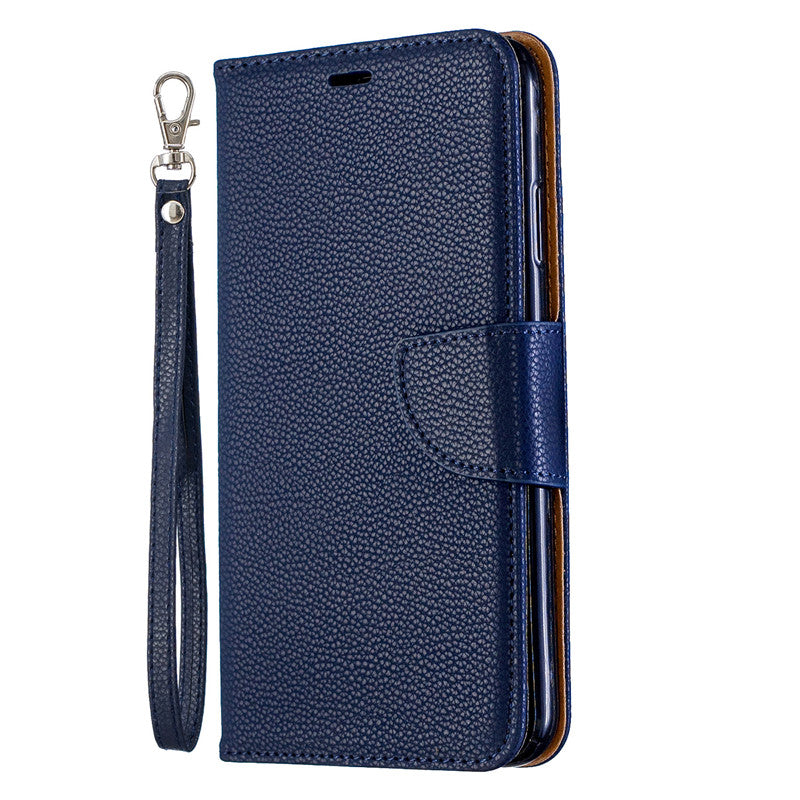 Flip Cover Stand Wallet For iPhone XR Case Pure Color Lichee Pattern PU Leather Mobile Phone Cases For iPhone XS Max