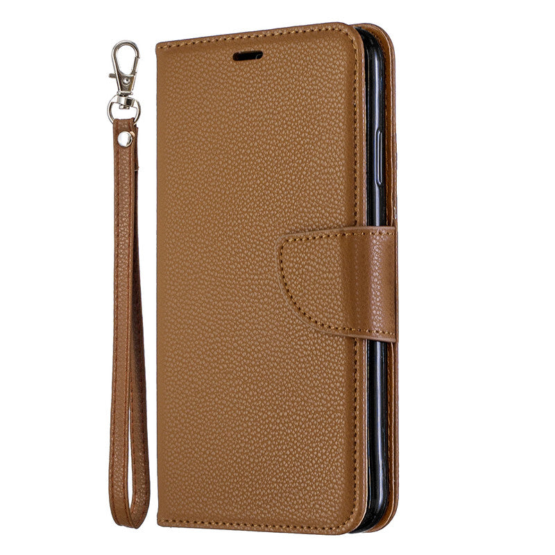 Flip Cover Stand Wallet For iPhone XR Case Pure Color Lichee Pattern PU Leather Mobile Phone Cases For iPhone XS Max