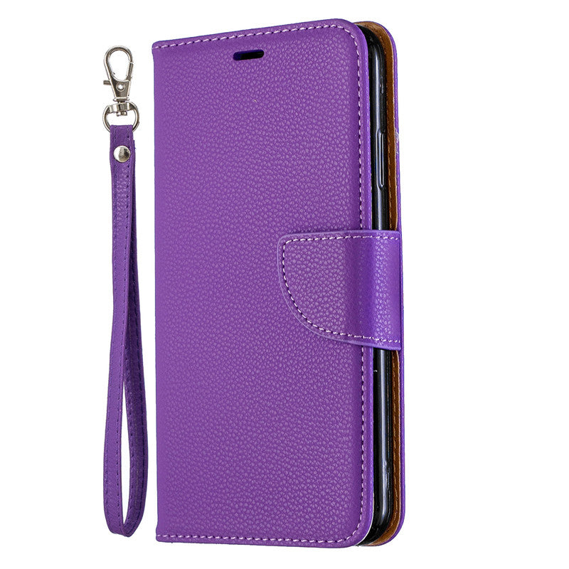 Flip Cover Stand Wallet For iPhone XR Case Pure Color Lichee Pattern PU Leather Mobile Phone Cases For iPhone XS Max