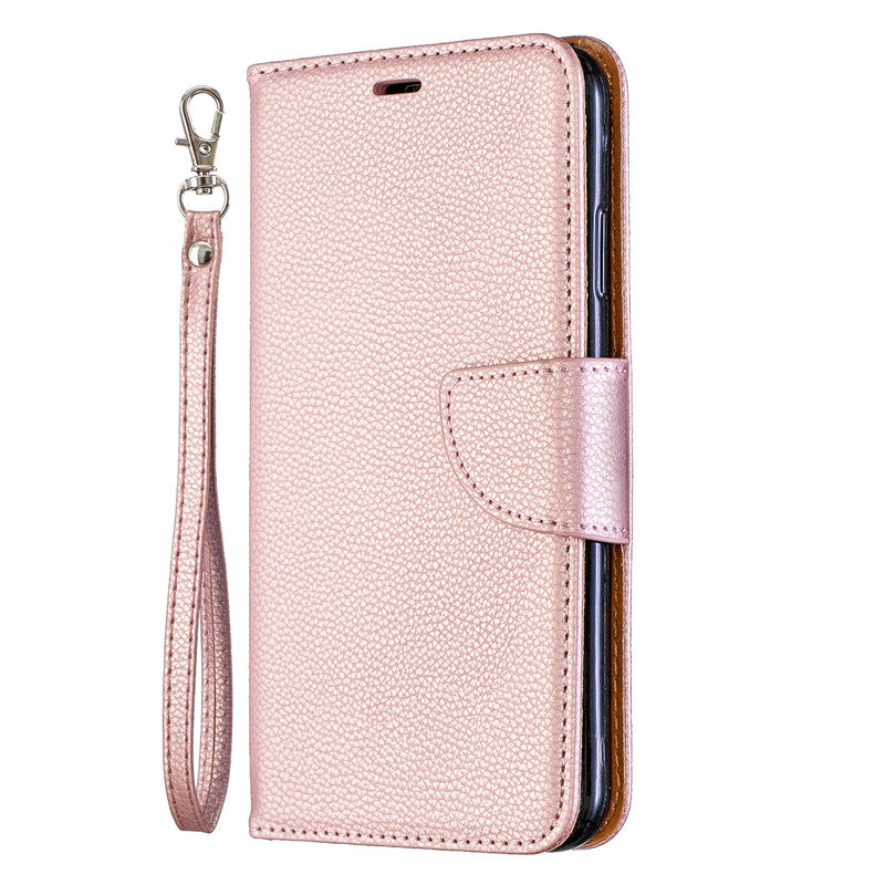 Flip Cover Stand Wallet For iPhone XR Case Pure Color Lichee Pattern PU Leather Mobile Phone Cases For iPhone XS Max