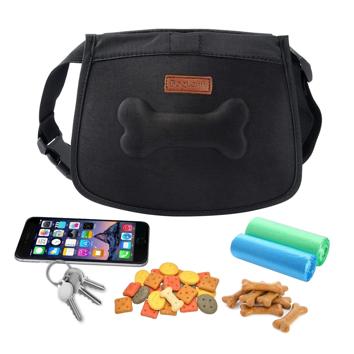 Pet Treat Pouch Dog Training Waist Bag Snacks Pockets with Adjustable Waist