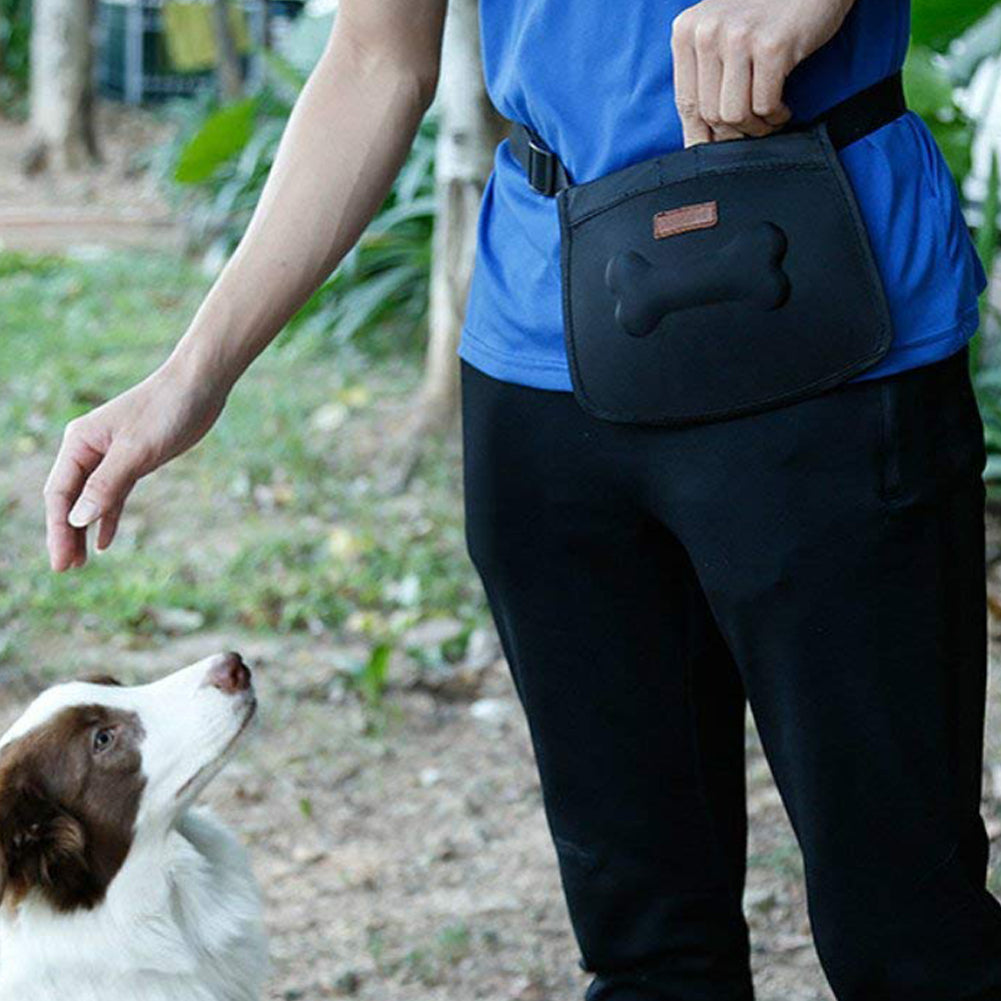 Pet Treat Pouch Dog Training Waist Bag Snacks Pockets with Adjustable Waist