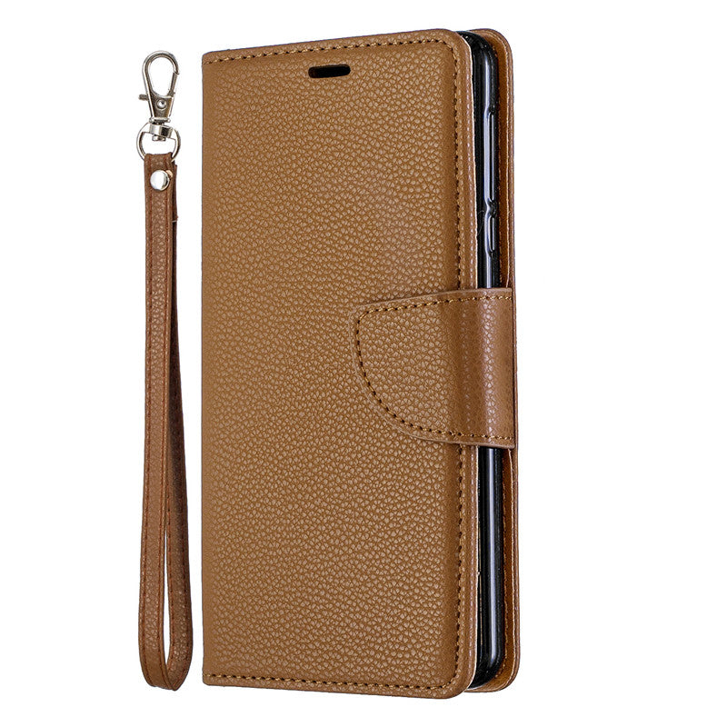 Flip Cover Stand Wallet For Nokia 3.1 2018 Case Pure Color Lichee Pattern PU Leather Mobile Phone Cases