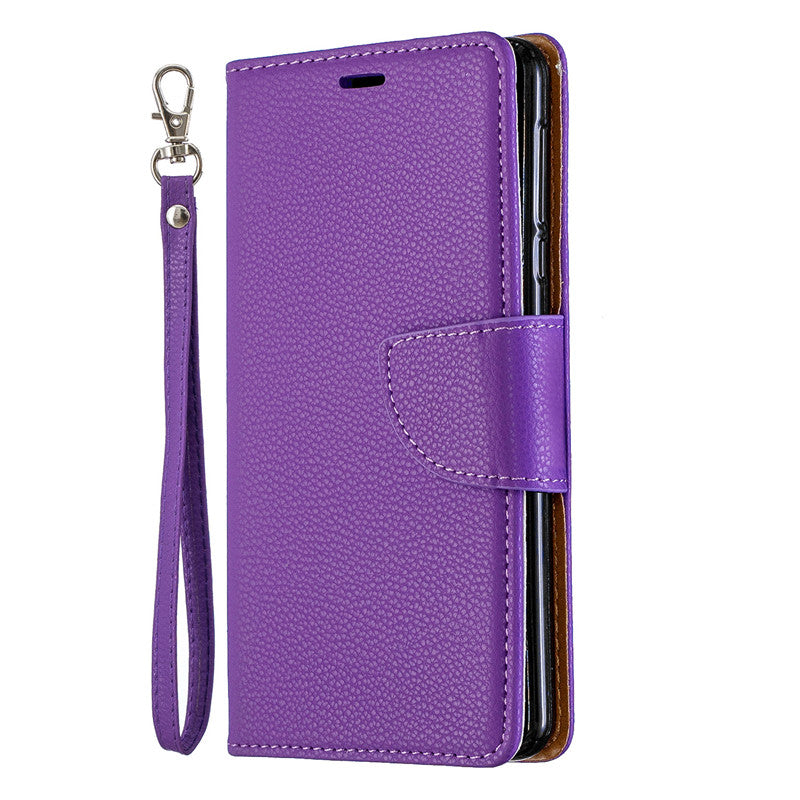 Flip Cover Stand Wallet For Nokia 3.1 2018 Case Pure Color Lichee Pattern PU Leather Mobile Phone Cases