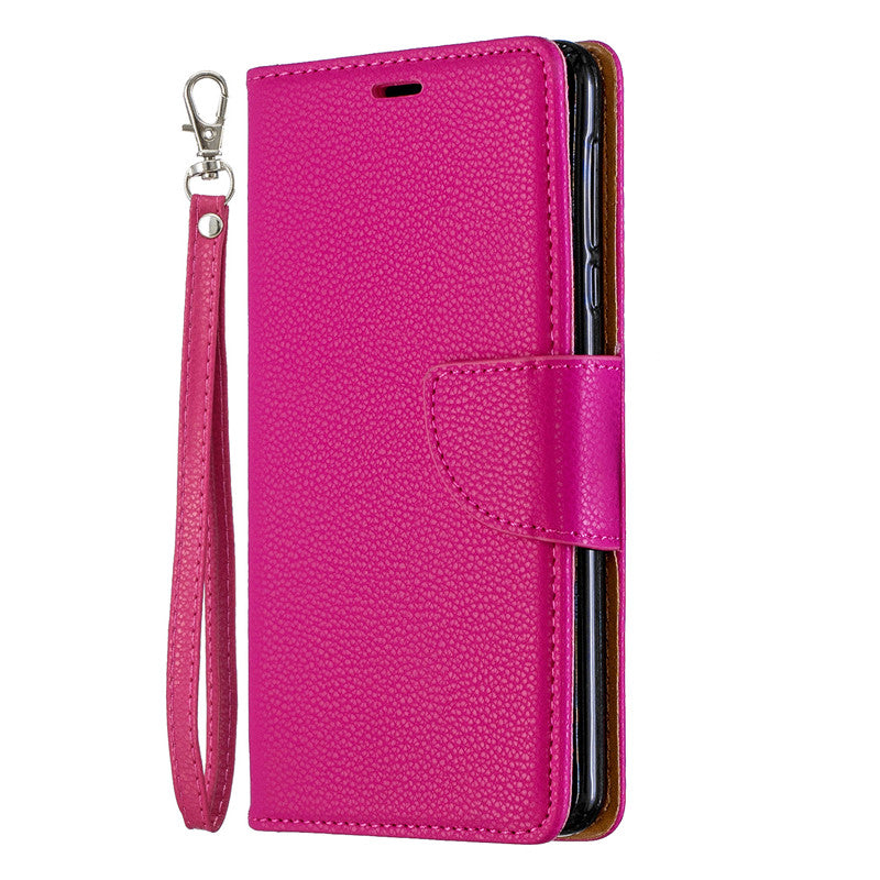 Flip Cover Stand Wallet For Nokia 3.1 2018 Case Pure Color Lichee Pattern PU Leather Mobile Phone Cases