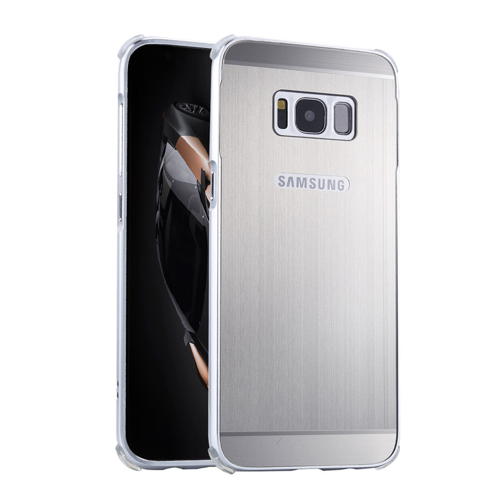 Samsung Galaxy S8 Case Aluminum Bumper+Acrylic Panel Back Glossy Business Cover for Samsung Galaxy S8