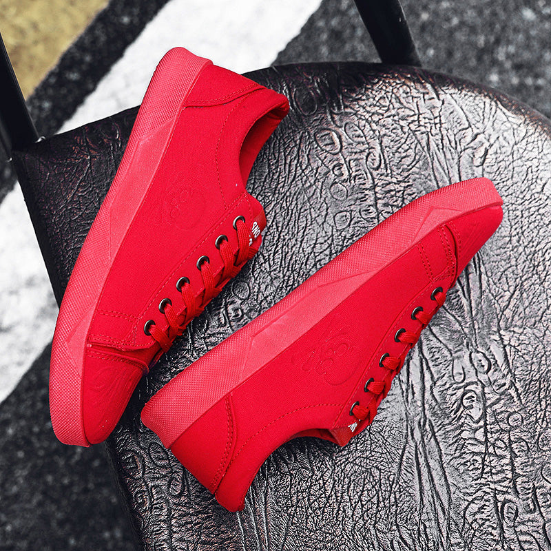 Men's Solid Color Skull Prints Canvas Sneakers