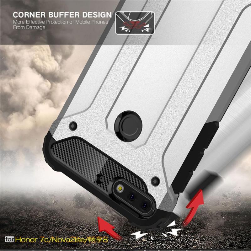 for Huawei Nova 2 Lite Honor 7C Pro Case Heavy Duty Shockproof Cover Hybrid Hard PC TPU Rugged Layer Shell