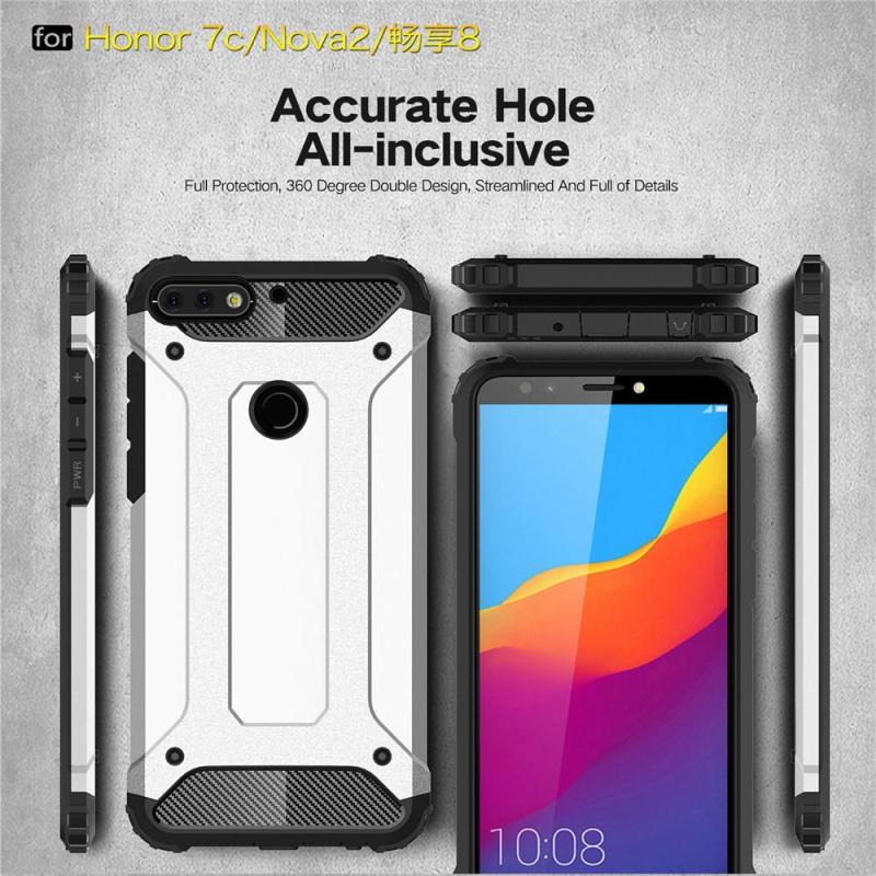 for Huawei Nova 2 Lite Honor 7C Pro Case Heavy Duty Shockproof Cover Hybrid Hard PC TPU Rugged Layer Shell
