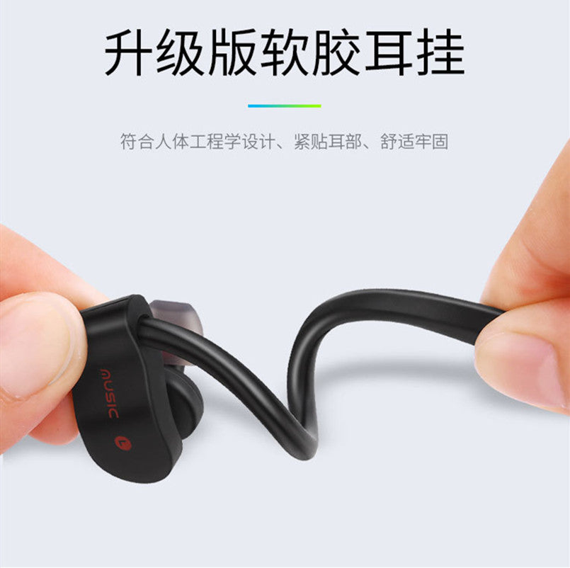 Bluetooth Earphone Sport Running with Microphone Neckband Free Answer Control Ear Hook for Xiaomi Huawei Phone