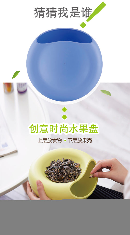 Creative Modern Living Room Simple Plastic Snacks Melon Seeds Candy Tray Collection Box Plastic Lazy Desktop Trash Box