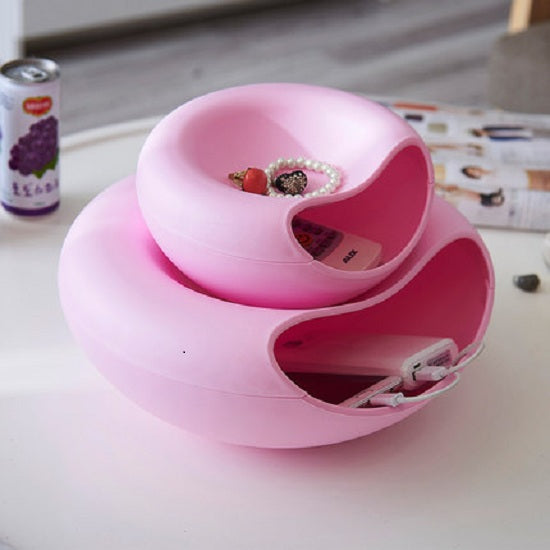 Creative Modern Living Room Simple Plastic Snacks Melon Seeds Candy Tray Collection Box Plastic Lazy Desktop Trash Box