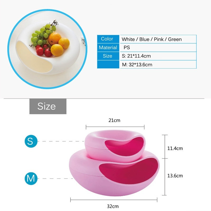 Creative Modern Living Room Simple Plastic Snacks Melon Seeds Candy Tray Collection Box Plastic Lazy Desktop Trash Box