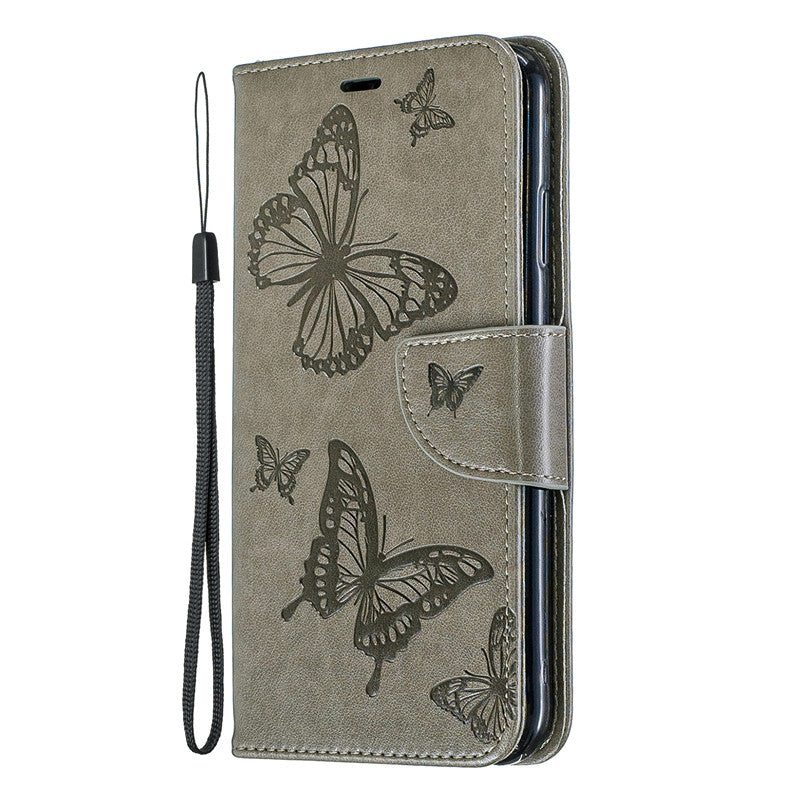 For iPhone X XS Case Cover Embossed Butterfly Filp Stand PU Leather Wallet With Card Slot Design For iPhone XR/XS Max
