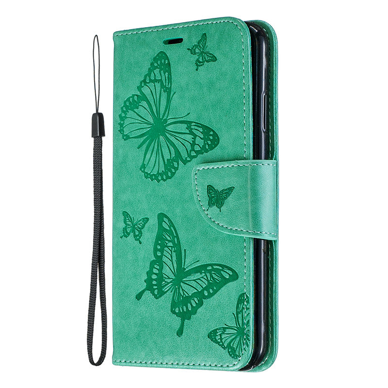 For iPhone X XS Case Cover Embossed Butterfly Filp Stand PU Leather Wallet With Card Slot Design For iPhone XR/XS Max